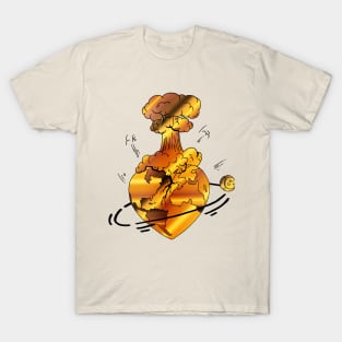 Gold Atomic Heart T-Shirt